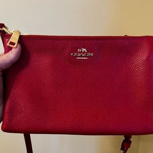 Coach - Red leather Crossbody